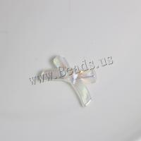 Plated Acrylic Beads, Bowknot, DIY, white, 33x20mm, Approx 100PCs/Bag, Sold By Bag