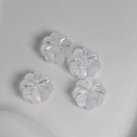 Transparent Acrylic Beads, Flower, DIY & frosted, clear, 13x6.50mm, Approx 700PCs/Bag, Sold By Bag
