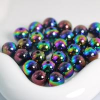 Plated Acrylic Beads Round DIY multi-colored Approx Sold By Bag