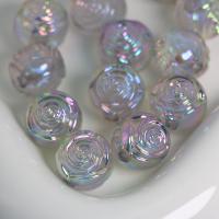 Plated Acrylic Beads, Rose, DIY, more colors for choice, 16mm, Approx 100PCs/Bag, Sold By Bag