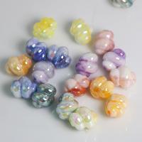 Plated Acrylic Beads, DIY, more colors for choice, 15x11mm, Approx 100PCs/Bag, Sold By Bag