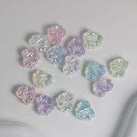 Perles  acrylique plaqué , feuille, DIY, plus de couleurs à choisir, 11x13mm, Environ 100PC/sac, Vendu par sac
