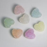 Acrylic Key Chain Findings, Heart, DIY, mixed colors, 24x21mm, Approx 100PCs/Bag, Sold By Bag