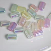 Acryl Perle, Zylinder, DIY & glänzend, gemischte Farben, 12x19mm, ca. 100PCs/Tasche, verkauft von Tasche