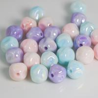 Perles  acrylique plaqué , DIY & lumineux, plus de couleurs à choisir, 16mm, Environ 100PC/sac, Vendu par sac