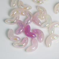 Plated Acrylic Beads, DIY & luminated, 24x9mm, Approx 100PCs/Bag, Sold By Bag