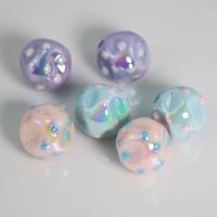 Grânulos de jóias de acrílico, acrilico, DIY & luminosa & esmalte, Mais cores pare escolha, 16mm, Aprox 100PCs/Bag, vendido por Bag