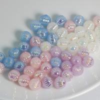 Plated Acrylic Beads Round DIY 14mm Approx Sold By Bag