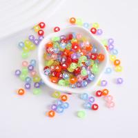 Acrylic Jewelry Beads, Heart, DIY & enamel, more colors for choice, 4x7mm, Approx 3600PCs/Bag, Sold By Bag