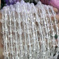 Perles de Quartz clair naturel, larme, DIY & facettes, transparent, 8x16mm, Vendu par Environ 39 cm brin
