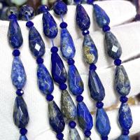 Natural Lapis Lazuli Beads, Teardrop, DIY & faceted, dark blue, 8x16mm, Sold Per Approx 39 cm Strand