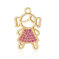 Cubic Zirconia Micro Pave Brass Pendant, plated, fashion jewelry & DIY & micro pave cubic zirconia, more colors for choice, nickel, lead & cadmium free, Sold By PC