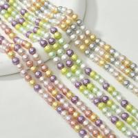Perles d'espacement Bijoux, Shell Powder, bijoux de mode & DIY, plus de couleurs à choisir, 6mm, Trou:Environ 0.7mm, Environ 68PC/brin, Vendu par Environ 40 cm brin