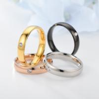 Rhinestone-Edelstahl -Finger-Ring, 304 Edelstahl, plattiert, unisex & verschiedene Größen vorhanden & mit Strass, keine, 2*4MM, verkauft von PC
