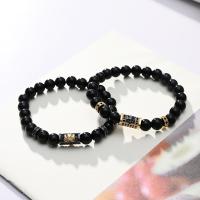 Glass Beads Bracelet, Tibetan Style, with Glass Beads, plated, fashion jewelry & for man, more colors for choice, Length:Approx 19 cm, Sold By PC