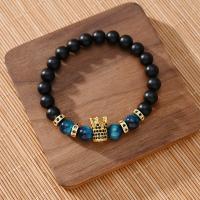 Glass Beads Bracelet Zinc Alloy with Glass Beads fashion jewelry & Unisex Length Approx 19 cm Sold By PC