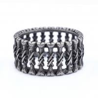 Titanium Steel Finger Ring, plated, different size for choice & for man, black, Sold By PC