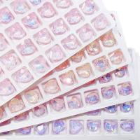3D Nail Art Decoration, Glass, Heart, DIY, more colors for choice, 10x10mm, 40PCs/Lot, Sold By Lot