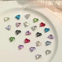 3D Nail Art Decoration, Glass Rhinestone, Heart, DIY & different size for choice, more colors for choice, Sold By PC
