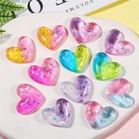 Mobile Phone DIY Decoration, Resin, Heart, epoxy gel, more colors for choice, 27x24mm, Sold By PC
