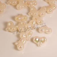 Perle acrylique, coeur, DIY & lumineux, 21x16mm, Environ 100PC/sac, Vendu par sac