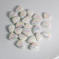 Perle acrylique, triangle, DIY, blanc, 14x18mm, Environ 100PC/sac, Vendu par sac