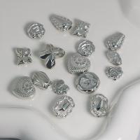Acryl Schmuck Perlen, silberfarben plattiert, DIY & verschiedene Stile für Wahl, keine, ca. 100PCs/Tasche, verkauft von Tasche