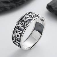 925 Sterling Silver Finger Rings Antique finish fashion jewelry & Unisex nickel lead & cadmium free 8mm Sold By PC