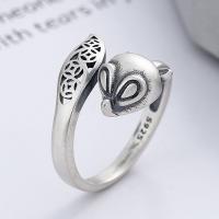 925 Sterling Silver Finger Rings Fox fashion jewelry & for woman nickel lead & cadmium free 14mm Sold By PC