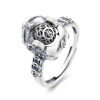 Solidny srebrny pierścień, 925 Srebro, biżuteria moda & dla obu płci, bez zawartości niklu, ołowiu i kadmu, 14mm, sprzedane przez PC