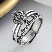 Solidny srebrny pierścień, 925 Srebro, biżuteria moda & dla obu płci & różne style do wyboru, bez zawartości niklu, ołowiu i kadmu, 14mm, sprzedane przez PC