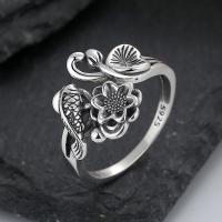 Sterling Silver Nakit Finger Ring, 925 Sterling Silver, modni nakit & bez spolne razlike & različitih stilova za izbor, više boja za izbor, nikal, olovo i kadmij besplatno, Prodano By PC