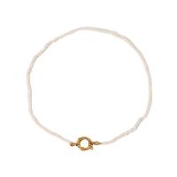 Natural Freshwater Pearl Necklace, with 304 Stainless Steel, 18K gold plated, fashion jewelry & for woman, golden, Sold Per Approx 14.96 Inch Strand