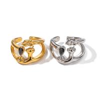 Rhinestone-Edelstahl -Finger-Ring, 304 Edelstahl, Modeschmuck & für Frau & mit Strass, keine, verkauft von PC
