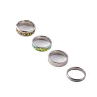 Stainless Steel Finger Ring, 304 Stainless Steel, 4 pieces & fashion jewelry & for man, Sold By Set