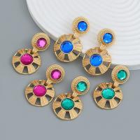Tibetan Style Drop Earrings, with Acrylic, fashion jewelry & for woman, more colors for choice, nickel, lead & cadmium free, 43x28mm, Sold By Pair