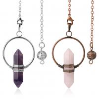 Bijoux Pendentifs en pierres gemmes, pierre gemme, avec alliage de zinc, différents matériaux pour le choix & pour femme, plus de couleurs à choisir, Vendu par PC