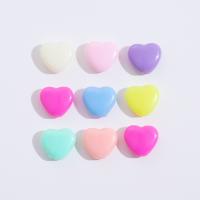 Acrylic Jewelry Beads Heart injection moulding DIY mixed colors Sold By Bag