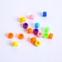 Perles en plastique, polystyrène, Plat rond, moulage par injection, DIY, plus de couleurs à choisir, 6x9mm, Environ 1730PC/sac, Vendu par sac