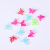 Plastic Beads, Polystyrene, Butterfly, injection moulding, DIY, mixed colors, 13x16mm, Approx 1400PCs/Bag, Sold By Bag