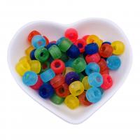 Perles en plastique, polystyrène, Plat rond, moulage par injection, DIY, couleurs mélangées, 6x9mm, Environ 1730PC/sac, Vendu par sac