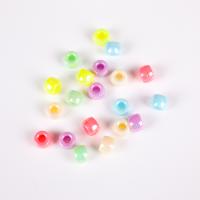 Plastic Beads, Polystyrene, Flat Round, injection moulding, DIY & different size for choice, mixed colors, Sold By Bag