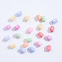 Plastic Beads, Drum, DIY, mixed colors, 12x14mm, Approx 1750PCs/Bag, Sold By Bag