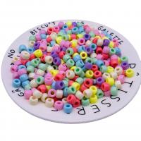 Plastic Beads, Polystyrene, Drum, injection moulding, DIY & different size for choice, mixed colors, Sold By Bag