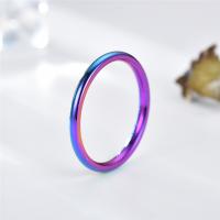 Vinger Ring in edelstaal, 316L roestvrij staal, mode sieraden & uniseks & verschillende grootte voor keus, meer kleuren voor de keuze, nikkel, lood en cadmium vrij, 2MM, Verkocht door PC