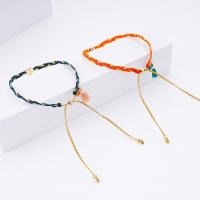 Chain Woven Bracelets, Cotton Thread, Heart, fashion jewelry & for woman, more colors for choice, Length:Approx 29 cm, Sold By PC