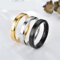 Ring Finger ze stali nierdzewnej, Stal nierdzewna 316L, biżuteria moda & dla obu płci & różnej wielkości do wyboru, dostępnych więcej kolorów, bez zawartości niklu, ołowiu i kadmu, 4MM, sprzedane przez PC