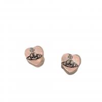 Zinc Alloy Stud Earring with Resin & Acrylic Heart plated for woman Sold By Pair
