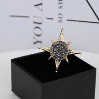 Tibetan Style Brooches, Unisex, more colors for choice, nickel, lead & cadmium free, 3.8cmu00d73.8cm, Sold By PC