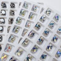 3D Nail Art Decoration, Glass, Square, DIY, more colors for choice, 8x10mm, 45PCs/Lot, Sold By Lot